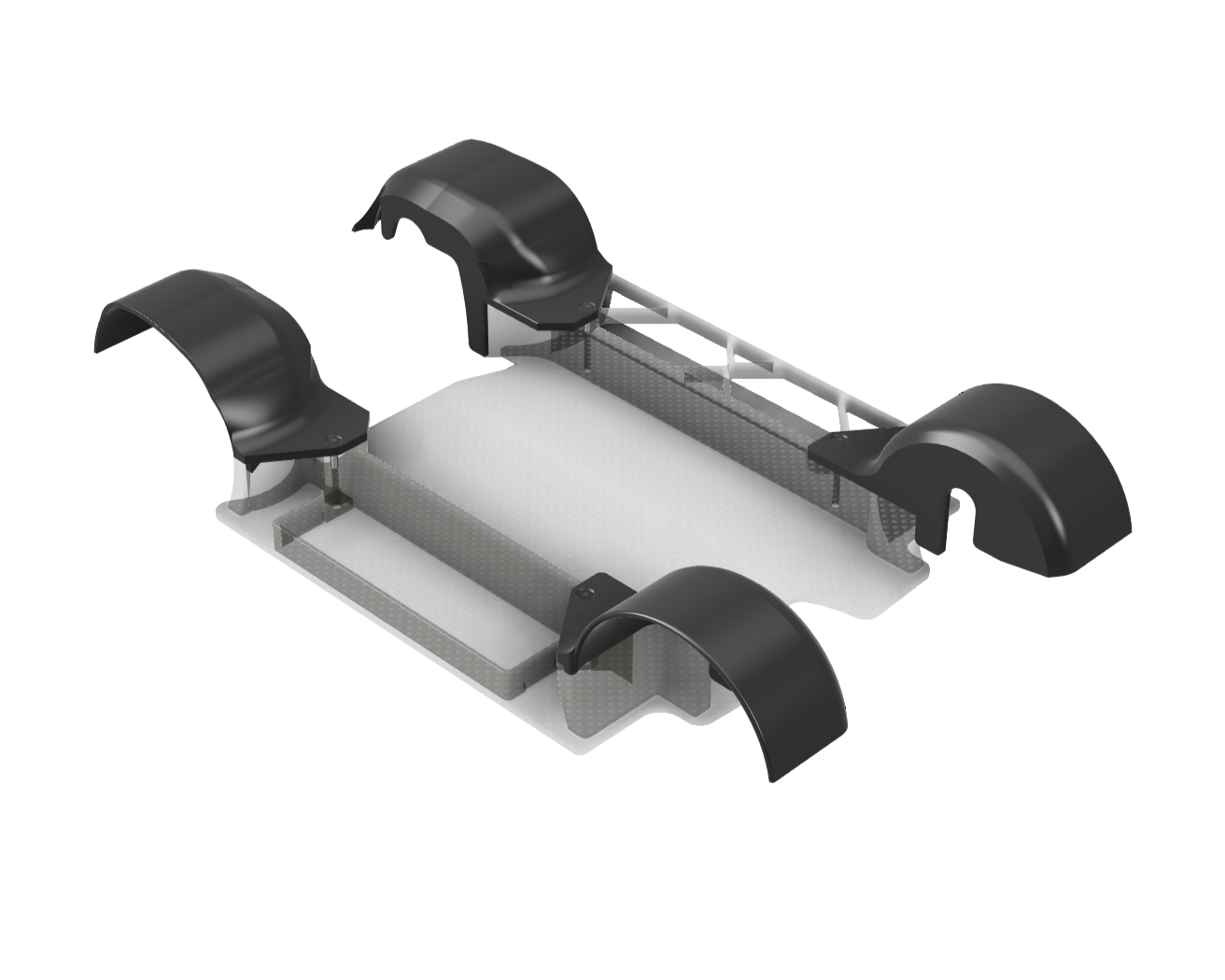 Losi 1/12 NASCAR - Fenders for WST Side Rails and Floor - WST Racing Products