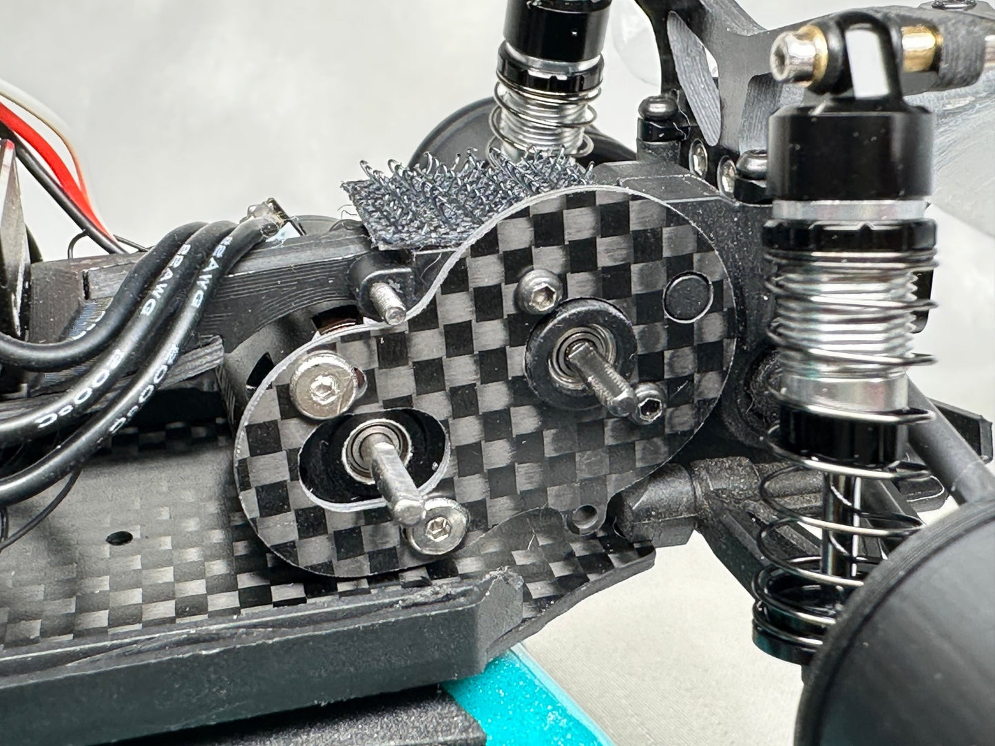 Micro - B Brushless Motor Plate - Carbon Fiber - WST Racing Products
